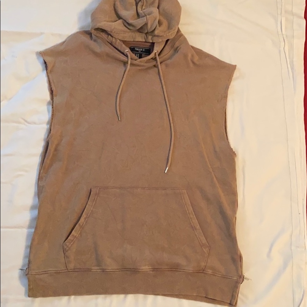 Forever 21 oversized cut off with hoodie